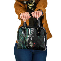 Personalized New Zealand Darts Shoulder Handbag Paua Shell Koiri - Manaia