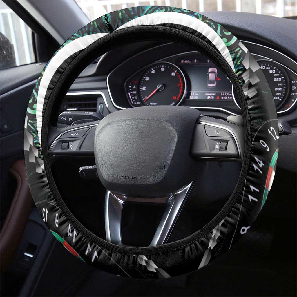 New Zealand Darts Steering Wheel Cover Paua Shell Koiri - Manaia