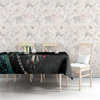 Personalized New Zealand Darts Tablecloth Paua Shell Koiri - Manaia