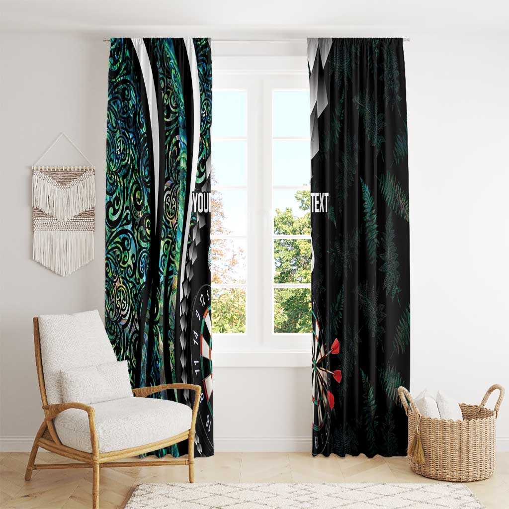 Personalized New Zealand Darts Window Curtain Paua Shell Koiri - Manaia