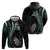 Personalized New Zealand Darts Zip Hoodie Paua Shell Koiri - Manaia
