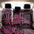 Aotearoa Maori Back Car Seat Cover Pink Fern Ribbons on Black - Polynesian Pride