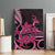 Aotearoa Maori Canvas Wall Art Pink Fern Ribbons on Black - Polynesian Pride