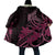 Aotearoa Maori Cloak Pink Fern Ribbons on Black - Polynesian Pride