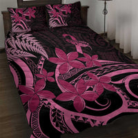 Aotearoa Maori Quilt Bed Set Pink Fern Ribbons on Black LT7 Black - Polynesian Pride