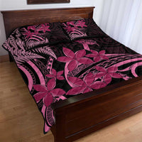Aotearoa Maori Quilt Bed Set Pink Fern Ribbons on Black LT7 - Polynesian Pride