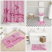 Aotearoa Maori Bathroom Set Pink Fern Ribbons LT7 - Polynesian Pride