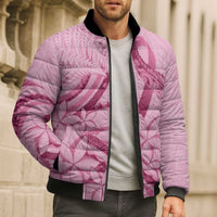 Aotearoa Maori Bomber Puffer Jacket Pink Fern Ribbons LT7 - Polynesian Pride