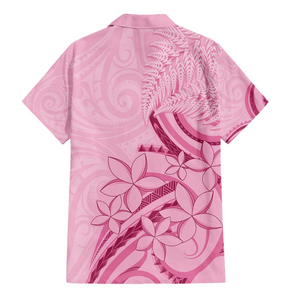 Aotearoa Maori Family Matching Mermaid Dress and Hawaiian Shirt Pink Fern Ribbons LT7 - Polynesian Pride