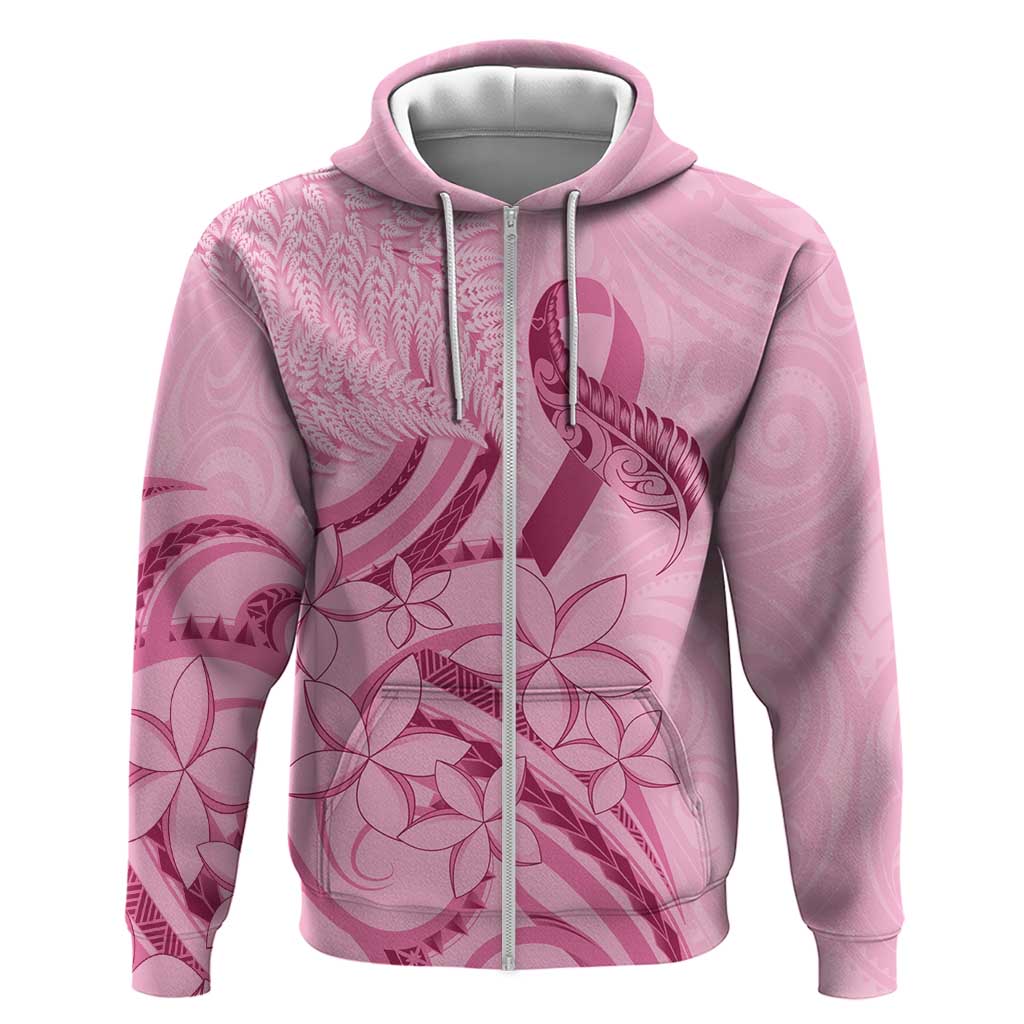 Aotearoa Maori Hoodie Pink Fern Ribbons - Polynesian Pride