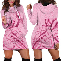 Aotearoa Maori Hoodie Dress Pink Fern Ribbons LT7 - Polynesian Pride