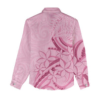 Aotearoa Maori Women Casual Shirt Pink Fern Ribbons LT7 - Polynesian Pride