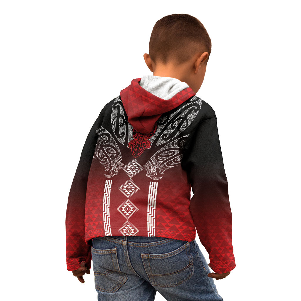 Aotearoa Maori Iwi Heritage Kid Hoodie Ngapuhi Kokowai LT7 - Polynesian Pride