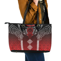 Aotearoa Maori Iwi Heritage Leather Tote Bag Ngapuhi Kokowai LT7 - Polynesian Pride
