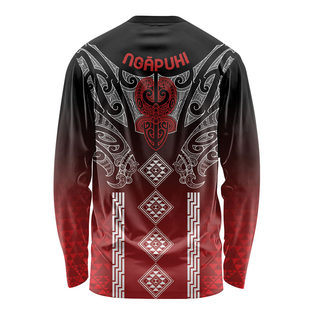 Aotearoa Maori Iwi Heritage Long Sleeve Shirt Ngapuhi Kokowai LT7 - Polynesian Pride