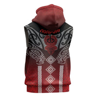Aotearoa Maori Iwi Heritage Sleeveless Zip Hoodie Ngapuhi Kokowai LT7 - Polynesian Pride