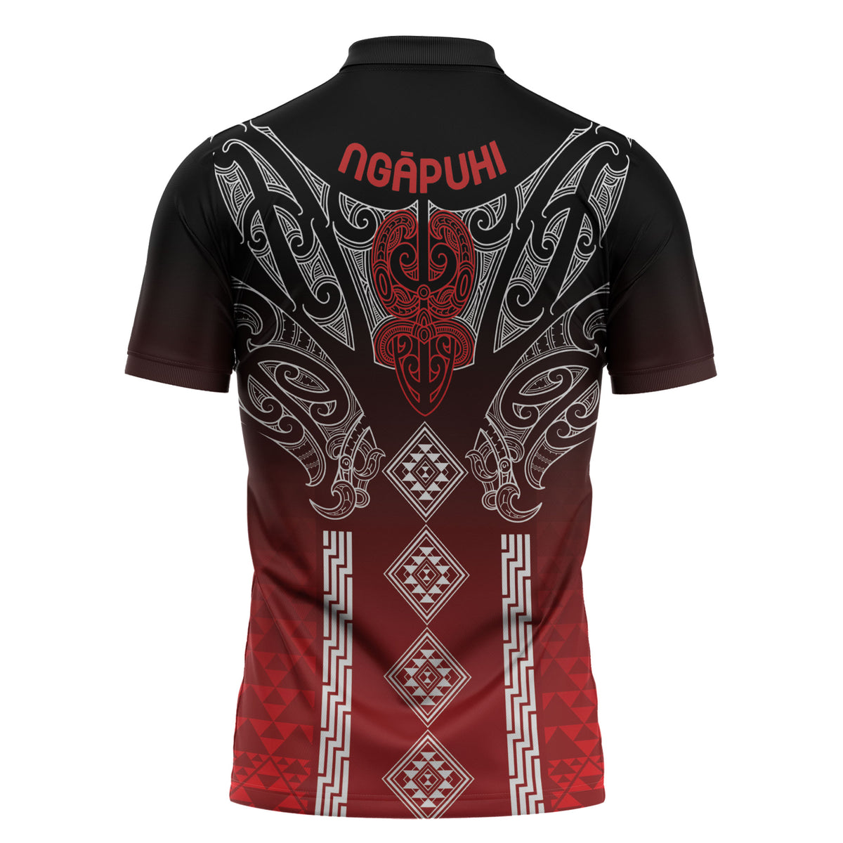 Aotearoa Maori Iwi Heritage Zipper Polo Shirt Ngapuhi Kokowai LT7 - Polynesian Pride