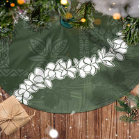 Hawaii Aloha Tree Skirt Sage Quilt Patch Work Mix Plumeria Lei