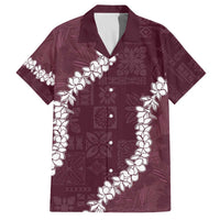 Hawaii Aloha Family Matching Puletasi and Hawaiian Shirt Champange Quilt Patch Work Mix Plumeria Lei LT7 Dad's Shirt - Short Sleeve Champange - Polynesian Pride
