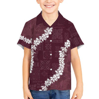 Hawaii Aloha Family Matching Short Sleeve Bodycon Dress and Hawaiian Shirt Champange Quilt Patch Work Mix Plumeria Lei LT7 Son's Shirt Champange - Polynesian Pride