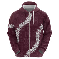 Hawaii Aloha Hoodie Champange Quilt Patch Work Mix Plumeria Lei