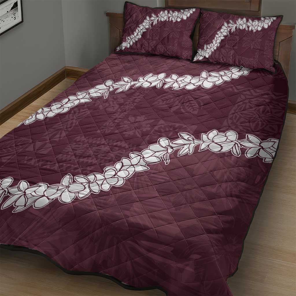 Hawaii Aloha Quilt Bed Set Champange Quilt Patch Work Mix Plumeria Lei LT7 - Polynesian Pride