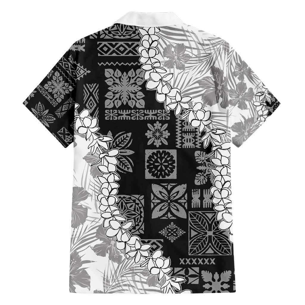 Hawaii Aloha Family Matching Summer Maxi Dress and Hawaiian Shirt White Quilt Patch Work Mix Plumeria Lei LT7 - Polynesian Pride