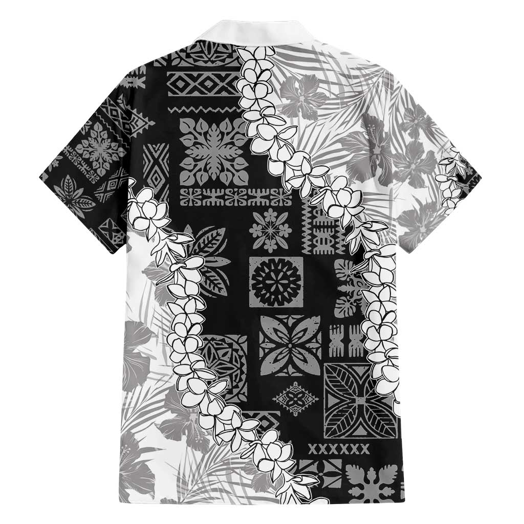 Hawaii Aloha Hawaiian Shirt White Quilt Patch Work Mix Plumeria Lei LT7 - Polynesian Pride