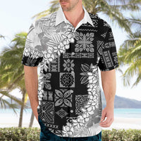 Hawaii Aloha Hawaiian Shirt White Quilt Patch Work Mix Plumeria Lei LT7 - Polynesian Pride