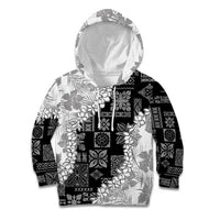 Hawaii Aloha Kid Hoodie White Quilt Patch Work Mix Plumeria Lei LT7 Hoodie White - Polynesian Pride