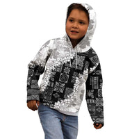 Hawaii Aloha Kid Hoodie White Quilt Patch Work Mix Plumeria Lei LT7 - Polynesian Pride
