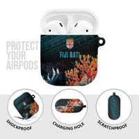 Fiji Bati Rugby Viti Masi AirPods Case Coral Motifs LT7 - Polynesian Pride