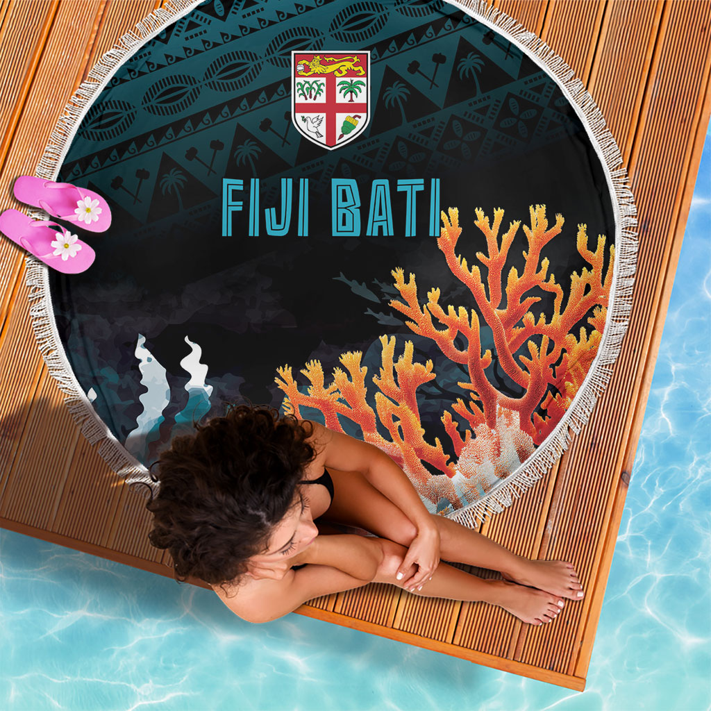 Fiji Bati Rugby Viti Masi Beach Blanket Coral Motifs LT7 - Polynesian Pride