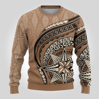 Tonga Ngatu Ugly Christmas Sweater Tokelau Classic Motifs LT7 - Polynesian Pride
