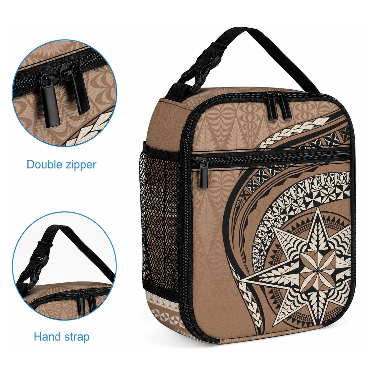 Tonga Ngatu Lunch Bag Tokelau Classic Motifs
