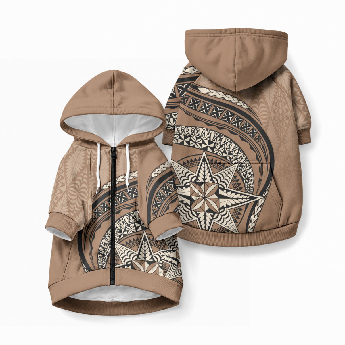 Tonga Ngatu Pet Hoodie Tokelau Classic Motifs