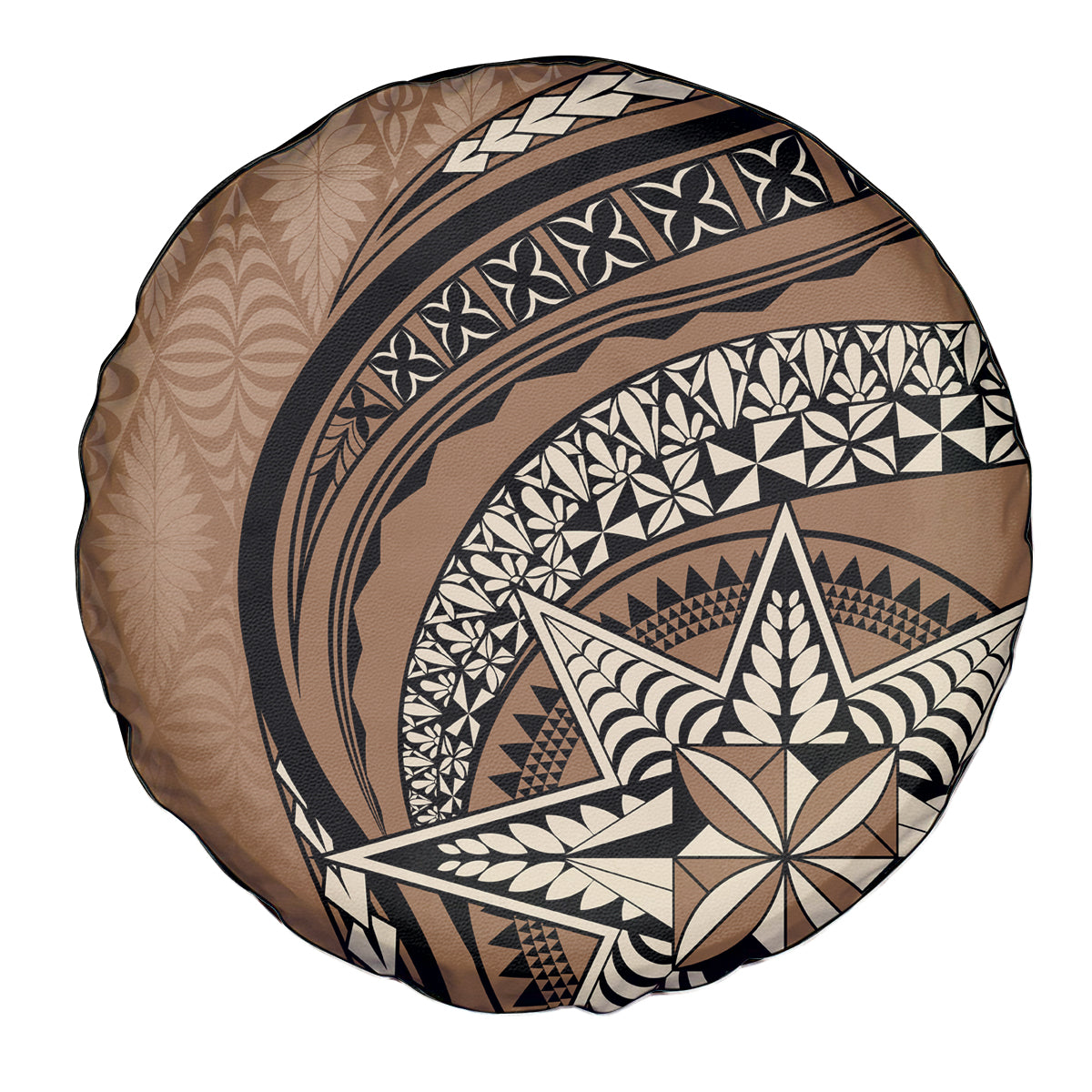 Tonga Ngatu Spare Tire Cover Tokelau Classic Motifs LT7 - Polynesian Pride