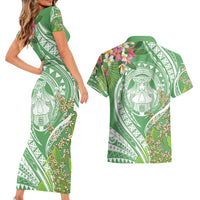 Aloha Molokai Island Couples Matching Short Sleeve Bodycon Dress and Hawaiian Shirt Hawaii Pua Kukui LT7 - Polynesian Pride