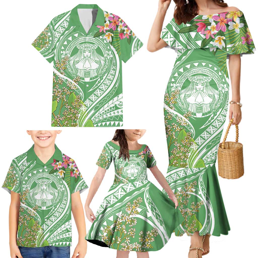 Aloha Molokai Island Family Matching Mermaid Dress and Hawaiian Shirt Hawaii Pua Kukui LT7 - Polynesian Pride