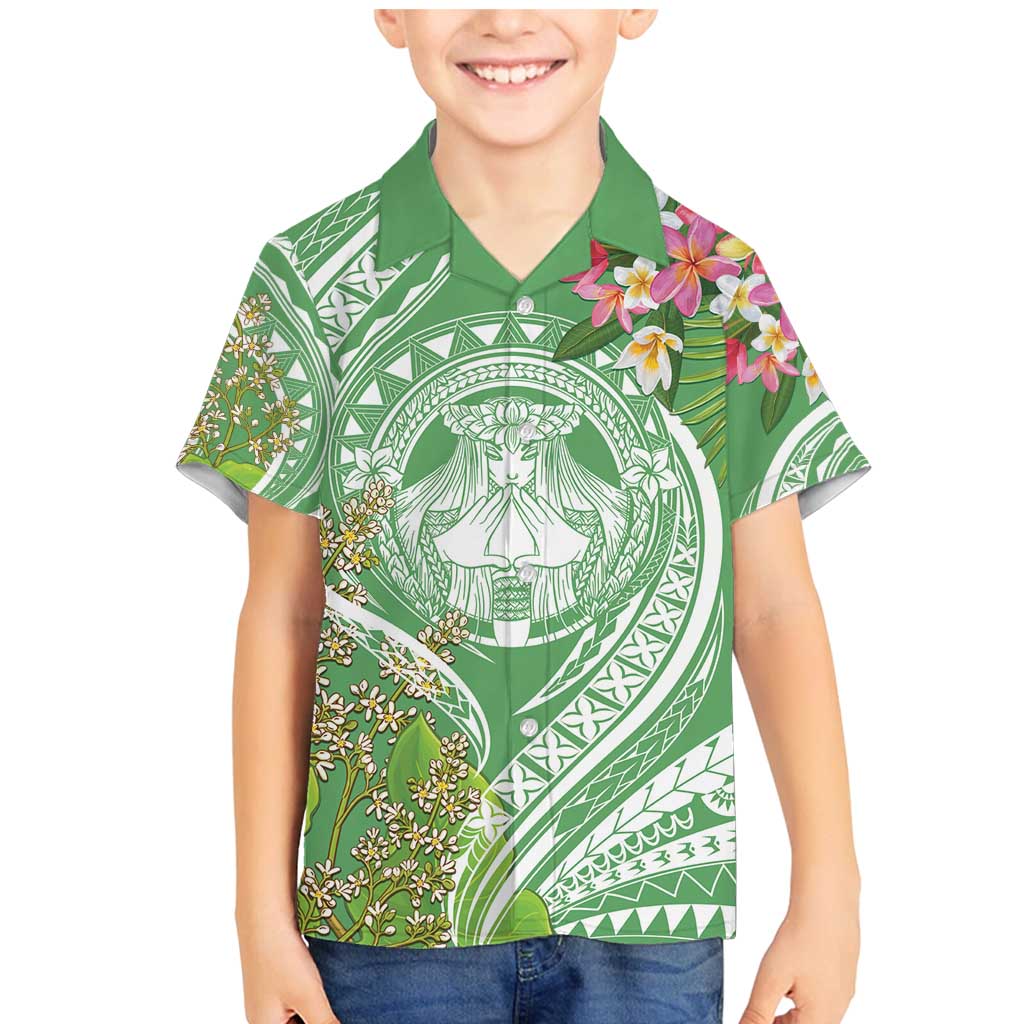 Aloha Molokai Island Family Matching Mermaid Dress and Hawaiian Shirt Hawaii Pua Kukui LT7 Son's Shirt Green - Polynesian Pride