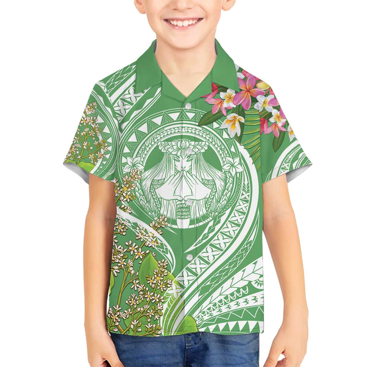 Aloha Molokai Island Family Matching Off The Shoulder Long Sleeve Dress and Hawaiian Shirt Hawaii Pua Kukui LT7 - Polynesian Pride