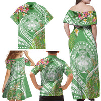 Aloha Molokai Island Family Matching Off Shoulder Maxi Dress and Hawaiian Shirt Hawaii Pua Kukui LT7 - Polynesian Pride