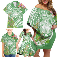 Aloha Molokai Island Family Matching Off Shoulder Short Dress and Hawaiian Shirt Hawaii Pua Kukui LT7 - Polynesian Pride