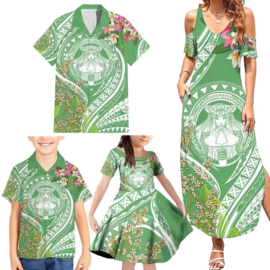 Aloha Molokai Island Family Matching Summer Maxi Dress and Hawaiian Shirt Hawaii Pua Kukui LT7 - Polynesian Pride