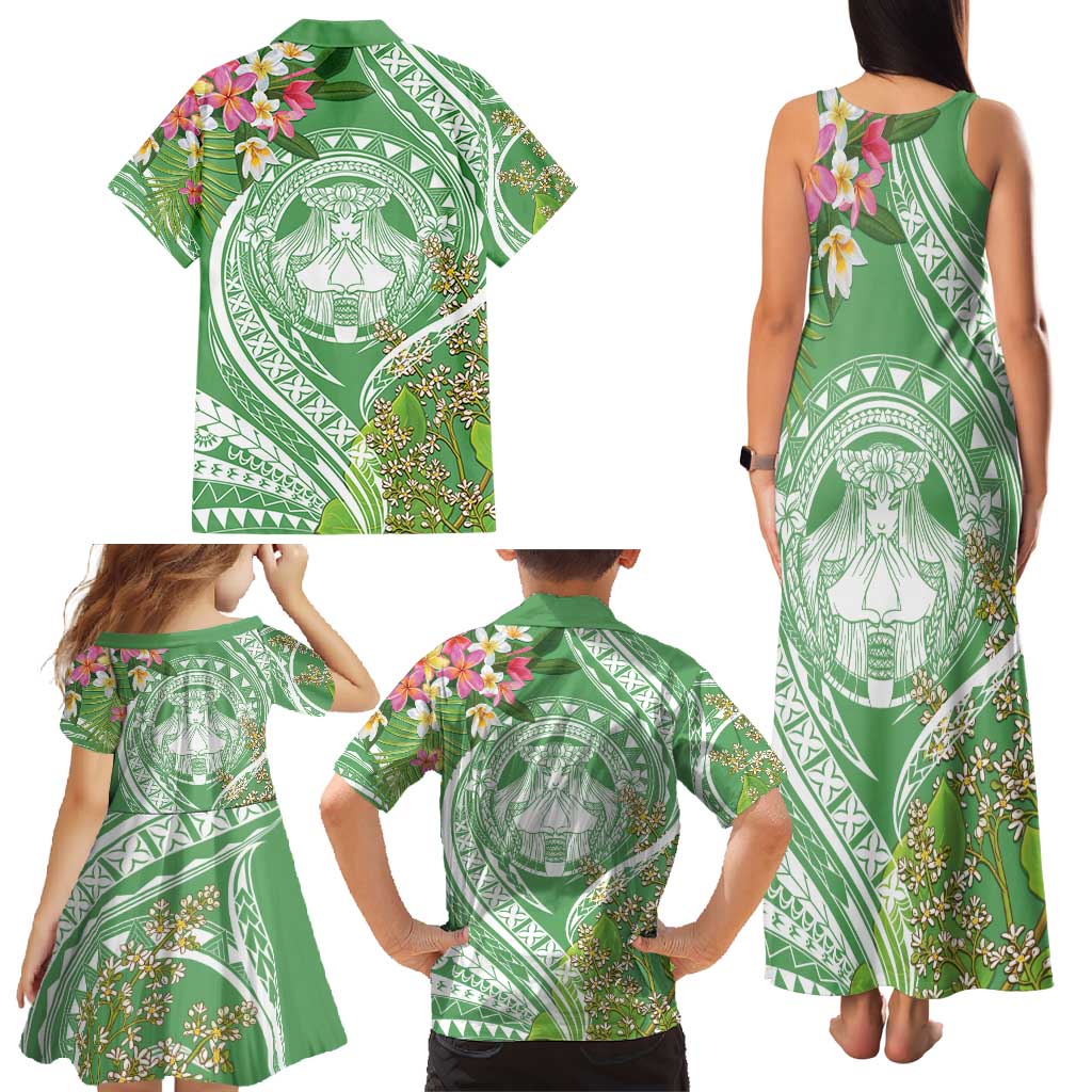 Aloha Molokai Island Family Matching Tank Maxi Dress and Hawaiian Shirt Hawaii Pua Kukui LT7 - Polynesian Pride