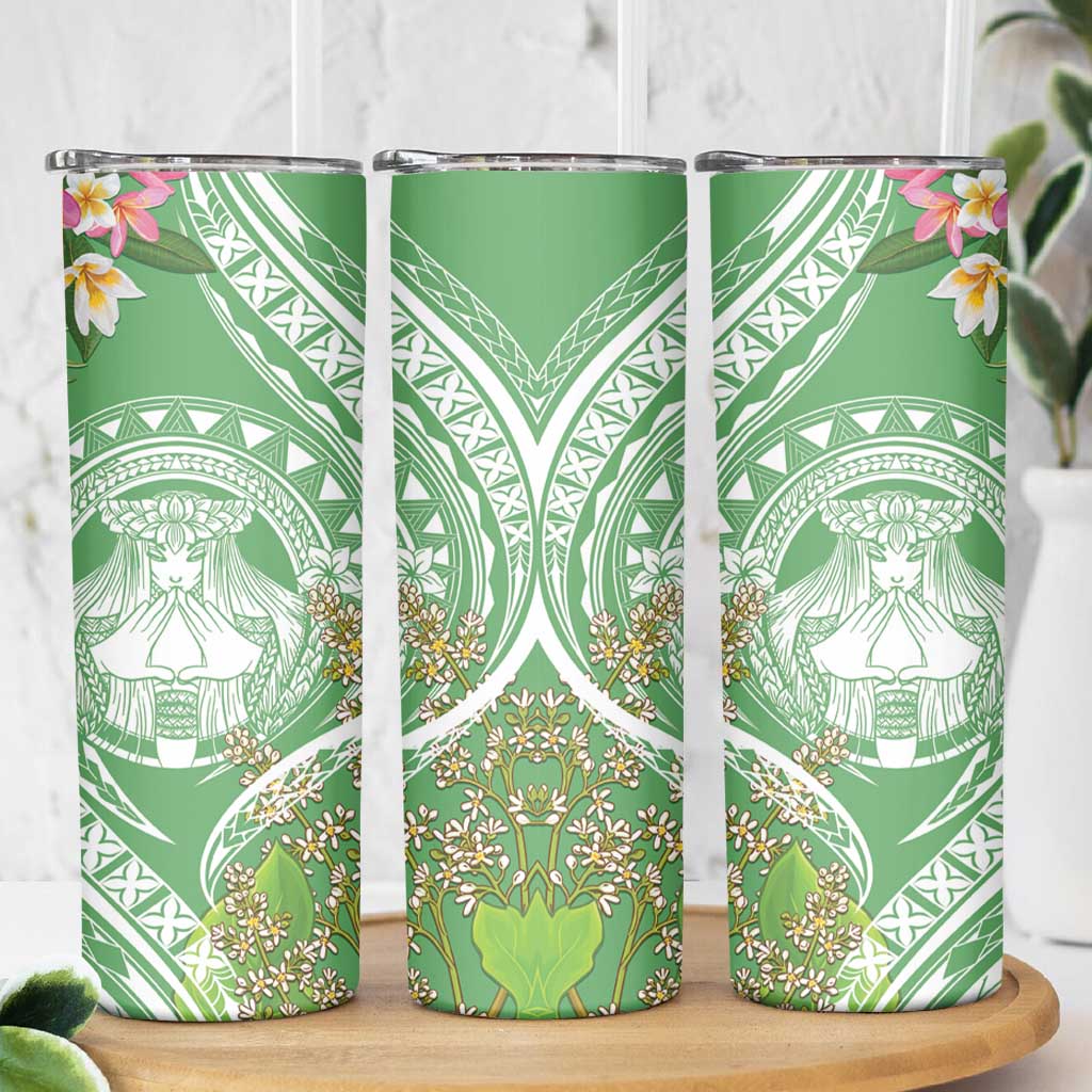 Aloha Molokai Island Skinny Tumbler Hawaii Pua Kukui
