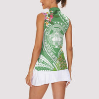 Aloha Molokai Island Women Sleeveless Polo Shirt Hawaii Pua Kukui LT7 - Polynesian Pride