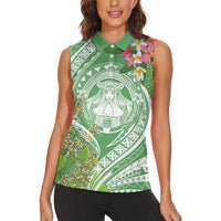 Aloha Molokai Island Women Sleeveless Polo Shirt Hawaii Pua Kukui LT7 - Polynesian Pride
