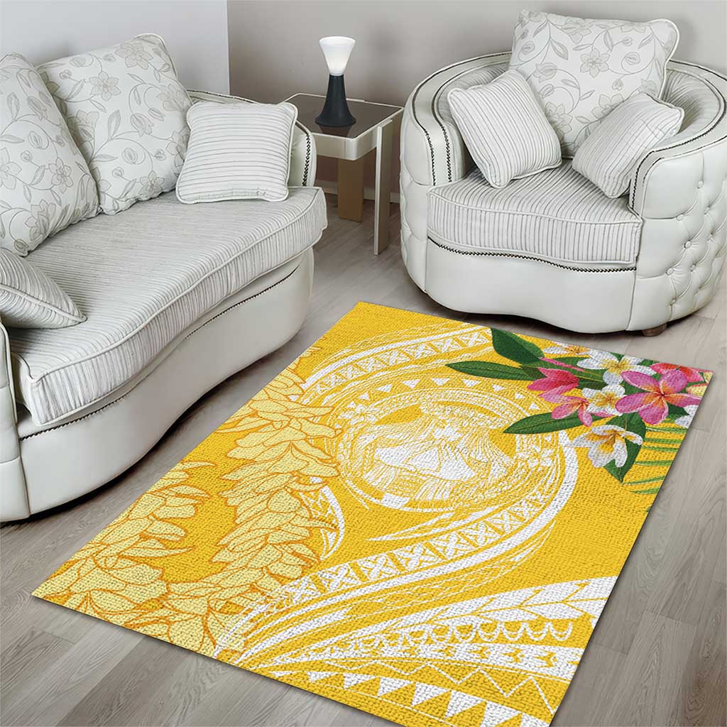 Aloha Hawaii Oahu Area Rug Wahine with Ilima Lei LT7 - Polynesian Pride