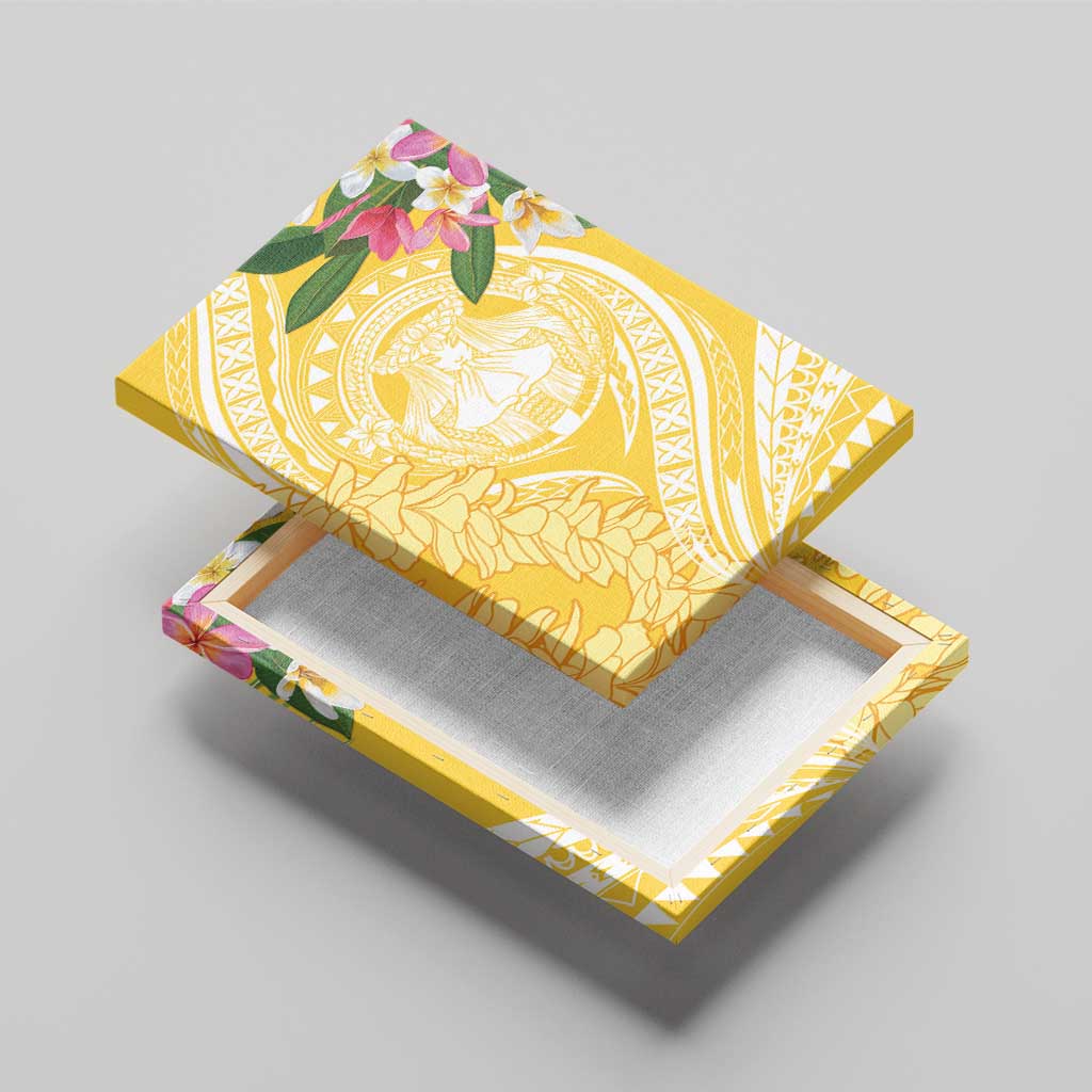 Aloha Hawaii Oahu Canvas Wall Art Wahine with Ilima Lei LT7 - Polynesian Pride